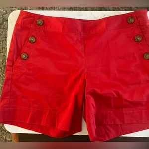 Ann Taylor Red high waisted Shorts